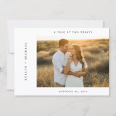 Moderne elegante Skript-QR-Code-Foto-Hochzeit Einladung (Vorderseite)