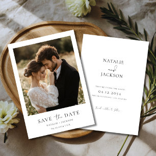 Moderne elegante Skript rustikale minimalistische  Save The Date