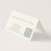 Moderne elegante Skript-Sage-QR-Code professionell (Rückseite)