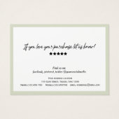 Moderne elegante Skript trendy QR Code Geschenkkar (Rückseite)