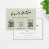 Moderne elegante Skript trendy QR Code Geschenkkar (Schreibtisch)