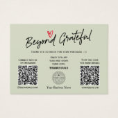 Moderne elegante Skript trendy QR Code Geschenkkar (Vorderseite)