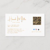 Moderne elegante Skript-Veranstaltungs-QR-Code-Ges Visitenkarte (Rückseite)
