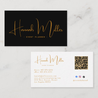 Moderne elegante Skript-Veranstaltungs-QR-Code-Ges Visitenkarte