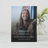 Moderne, elegante Skriptbeerdigung Programm (Stehend Vorderseite)