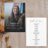 Moderne, elegante Skriptbeerdigung Programm