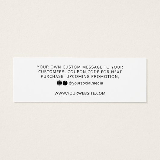 Moderne, elegante Skriptbestellung Vielen Dank, da (Rückseite)