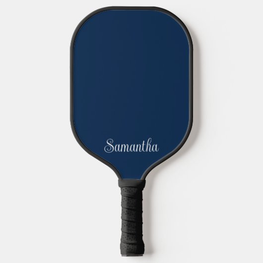 Moderne elegante Skriptbezeichnung in Marine oder  Pickleball Schläger (Vorderseite)