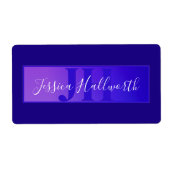 Moderne elegante Skriptbezeichnung & Monogram Ombr (Vorne)