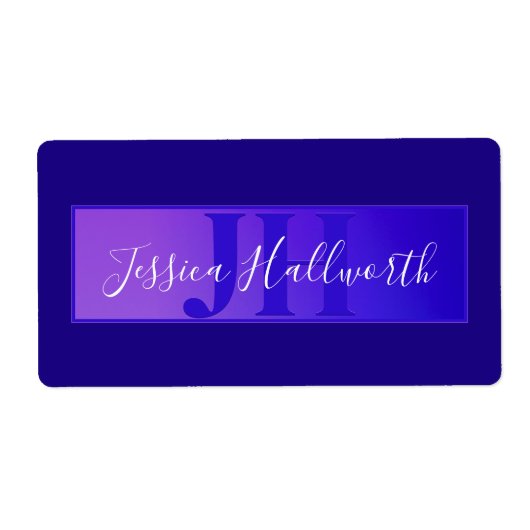 Moderne elegante Skriptbezeichnung & Monogram Ombr (Vorne)