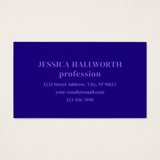 Moderne elegante Skriptbezeichnung & Monogram Ombr (Rückseite)