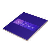 Moderne elegante Skriptbezeichnung & Monogram Ombr Fliese (Seite)