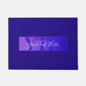 Moderne elegante Skriptbezeichnung & Monogram Ombr Fußmatte (Vorderseite)