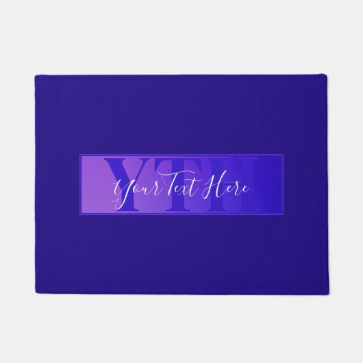 Moderne elegante Skriptbezeichnung & Monogram Ombr Fußmatte (Vorderseite)