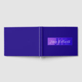 Moderne elegante Skriptbezeichnung & Monogram Ombr Gästebuch (Voll)