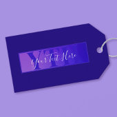 Moderne elegante Skriptbezeichnung & Monogram Ombr Geschenkanhänger