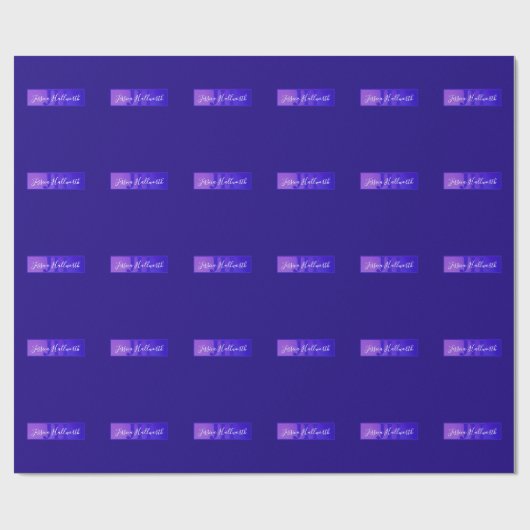 Moderne elegante Skriptbezeichnung & Monogram Ombr Geschenkpapier (Flach)