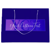 Moderne elegante Skriptbezeichnung & Monogram Ombr Große Geschenktüte (Vorderseite)