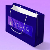 Moderne elegante Skriptbezeichnung & Monogram Ombr Große Geschenktüte