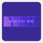 Moderne elegante Skriptbezeichnung & Monogram Ombr Quadratischer Aufkleber (Vorderseite)