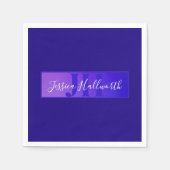 Moderne elegante Skriptbezeichnung & Monogram Ombr Serviette (Vorderseite)