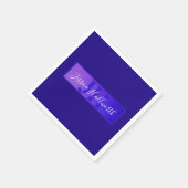 Moderne elegante Skriptbezeichnung & Monogram Ombr Serviette (Ecke)