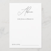 Moderne, elegante Skripte Minimalistische Schlicht Hinweiskarte (Vorderseite)