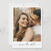Moderne, elegante Skripte Save the Date Einladung (Vorderseite)
