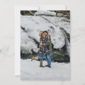 Moderne, elegante Skripte Zwei-Foto-Hochzeit Einladung (Rückseite)