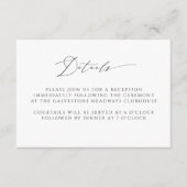 Moderne, elegante Skripteindrücke für Hochzeiten Begleitkarte (Vorderseite)