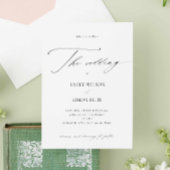 Moderne, elegante Skripteinladung zur Hochzeit Einladung