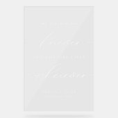 Moderne, elegante Skriptereien nehmen einen Platz  Acrylschild (Vorderseite)