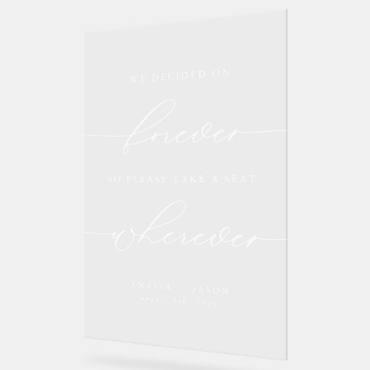 Moderne, elegante Skriptereien nehmen einen Platz  Acrylschild (Winkel)