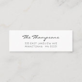 Moderne, elegante Skriptfamilie Name 09. Mini Visitenkarte (Vorderseite)