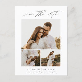 Moderne, elegante Skriptfotografie Save the Date Ankündigungspostkarte