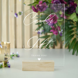 Moderne, elegante Skriptkarten und Geschenke Acrylschild