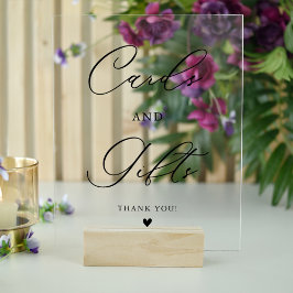 Moderne, elegante Skriptkarten und Geschenke Acrylschild