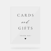 Moderne, elegante Skriptkarten und Geschenke Acrylschild (Vorderseite)