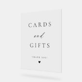 Moderne, elegante Skriptkarten und Geschenke Acrylschild (Winkel)