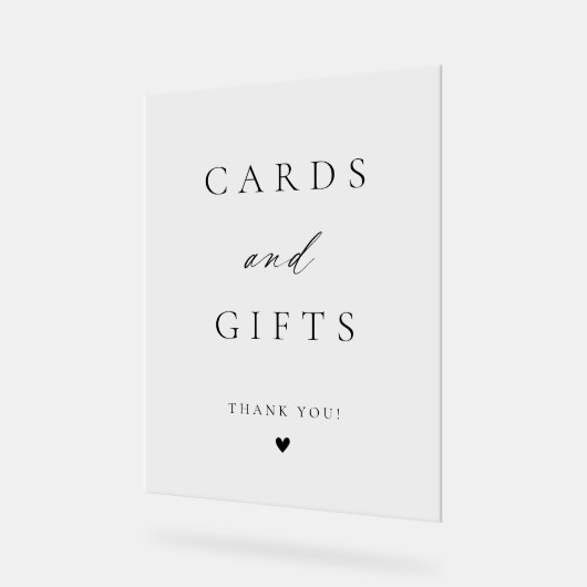 Moderne, elegante Skriptkarten und Geschenke Acrylschild (Winkel)