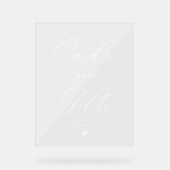 Moderne, elegante Skriptkarten und Geschenke Acrylschild (Vorderseite)