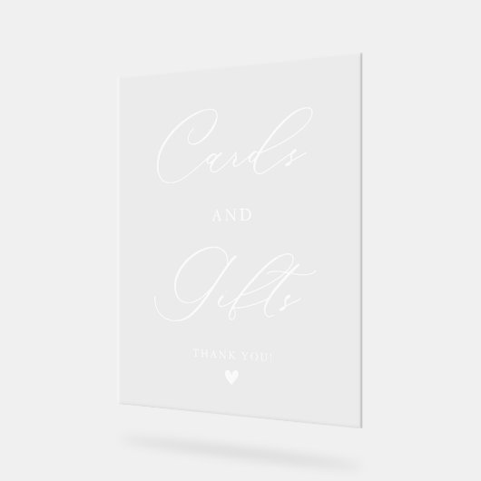 Moderne, elegante Skriptkarten und Geschenke Acrylschild (Winkel)