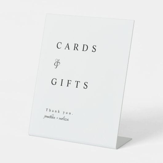 Moderne, elegante Skriptkarten und Geschenke für H Sockelschild (Vorderseite)