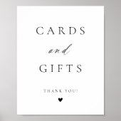 Moderne, elegante Skriptkarten und Geschenke Poster (Vorne)