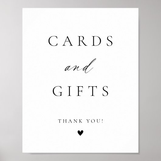 Moderne, elegante Skriptkarten und Geschenke Poster (Vorne)