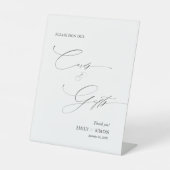 Moderne, elegante Skriptkarten und Geschenke-Zeich Sockelschild (Vorderseite)