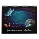 Moderne, elegante Skriptlandschaft 12 Monate Kalender (Titelbild)