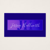 Moderne elegante Skriptname & Monogramm Ombre Lila (Vorderseite)