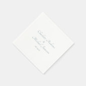 Moderne, elegante Skriptpaare Namen Hochzeit Serviette (Ecke)