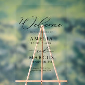 Moderne, elegante SkriptWedding Willkommen Acrylschild (Neutral)
